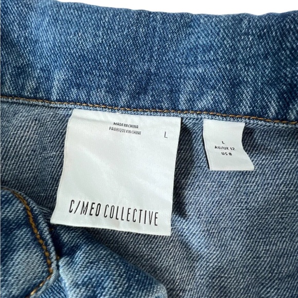 C/MEO Collective Committed Jacket Blue Denim Large Tie Waist Jean - Picture 7 of 7